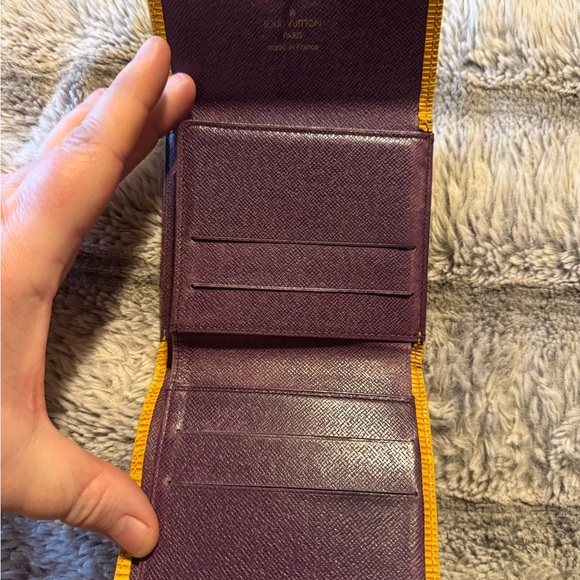 Vintage Louis Vuitton Porte Monnaie Billets Cartes Yellow Epi Wallet! - Picture 3 of 9